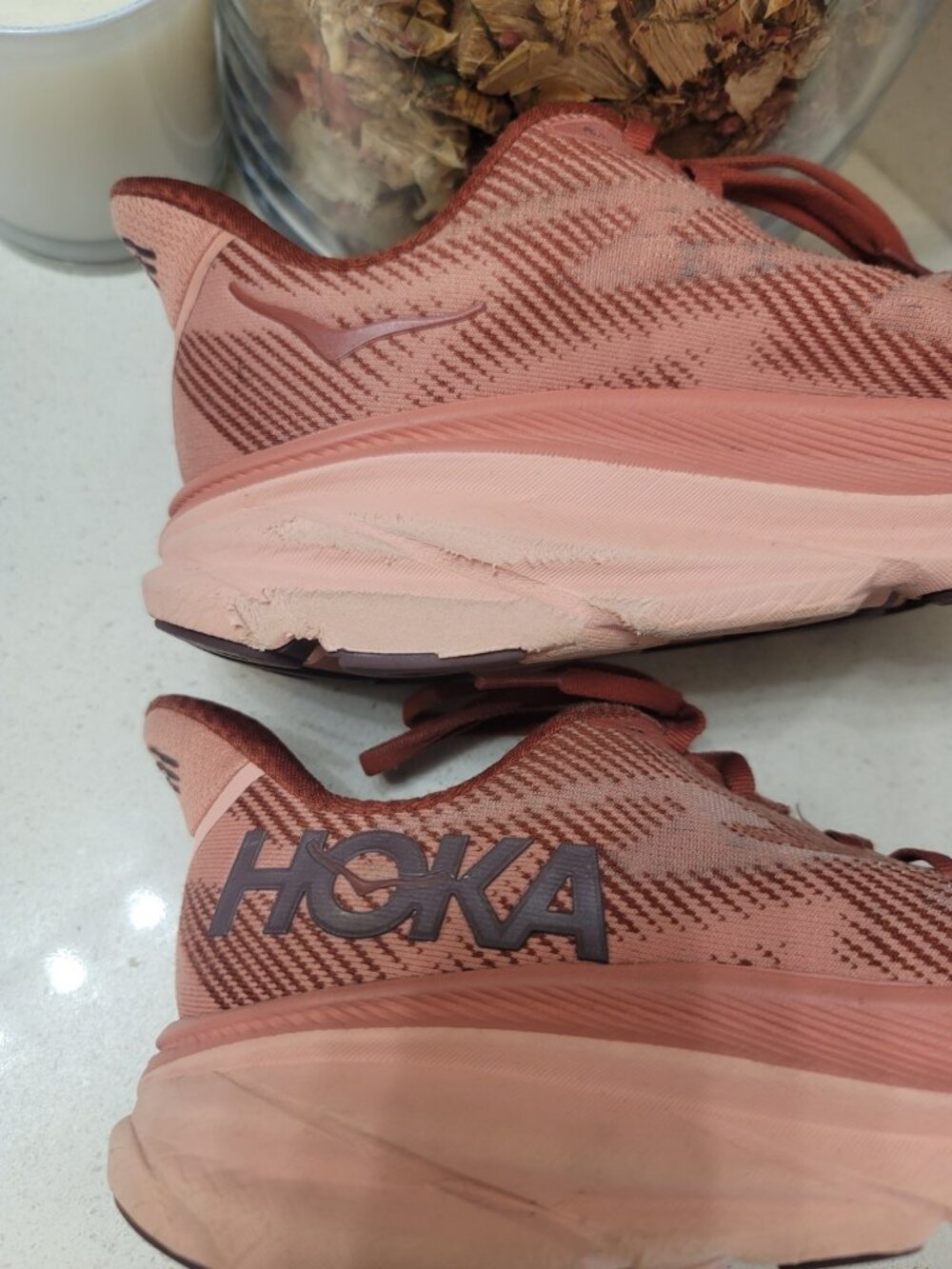 Hoka Clifton 9 Casual Running Shoes Sz 9 B Women's Rust - Picture 9 of 11